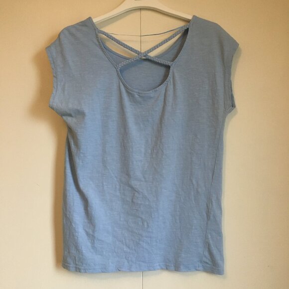 Bench Grey Heathered Ruched Side 100% Cotton Workout Tee - Picture 14 of 16